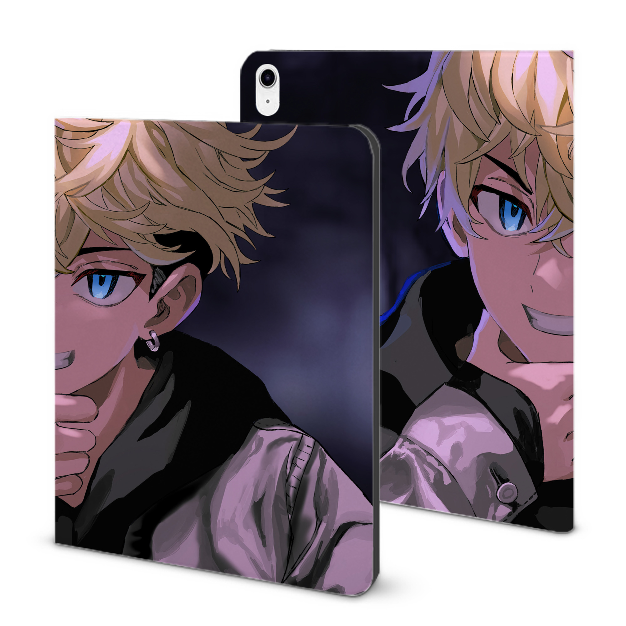 （画像用） 東京リベンジャーズ Tokyo Revengers IPad ケース ブック型 PUレザー TPU 耐衝撃 軽量 薄型 ペン収納なし 全面保護 IPad 各モデル対応
